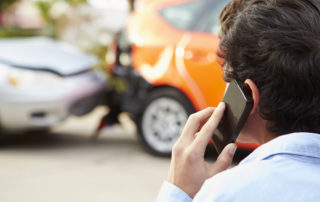 man on the phone after a car accident - car wreck lawsuit